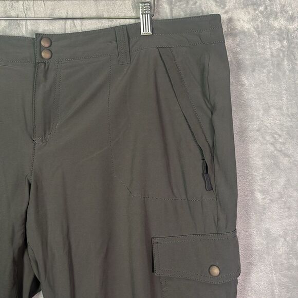 Eddie Bauer Charcoal Fleece Lined Cargo Pants Size 18 Short - Picture 3 of 13